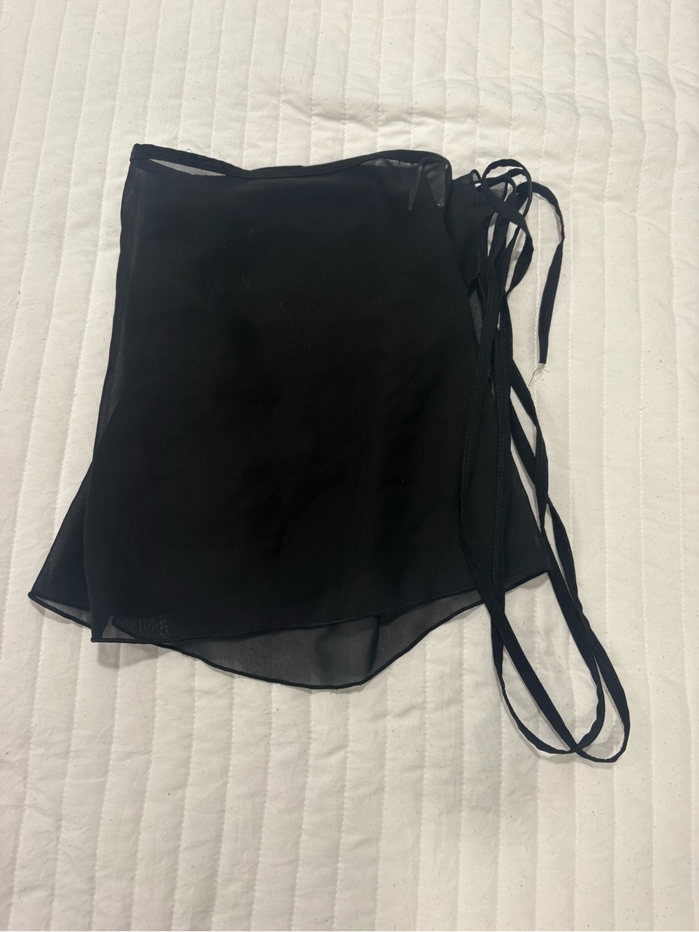 Ballet Black Sheer Wrap Skirt - Women